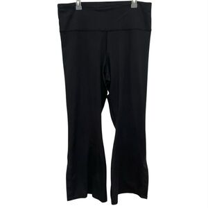 Offline by aerie the hugger bootcut hi rise fold over pant black
